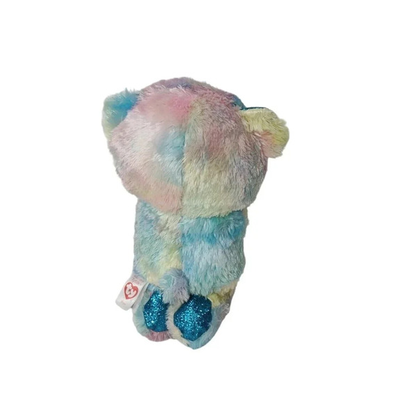 TySilk Beanie Boo Hope Praying Bear Colorful Plush Stuffed Animal Metallic FLAW - Picture 4 of 9